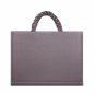 Preview: Handbag made of  calfskin with braided handles taupe